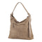 BURKELY Eline - Hobo tas - Suède met anaconda print - Taupe