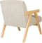 Housecraft Living Panadero Fauteuil met armleuning Hout Naturel/ Beige