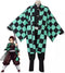 Demon Slayer - Tanjiro Mantel - Cosplay - One size - Groen - Zwart