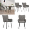 vidaXL - Eetkamerstoelen - 2 - st - stof - lichtgrijs
