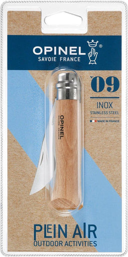 Opinel No.9 - Zakmes - RVS/Inox - Houten heft - Bruin
