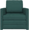 vidaXL - Vloersofa - Bed - 2-in-1 - Donkergroen - 74x77x81 - cm - Stof