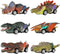Speelgoed Auto's - 6 Stuks - Dinosaur Toy Pull Back Cars - 3+