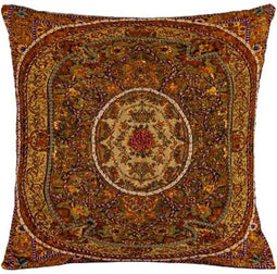 PTMD Sierkussen Marwan - 45x10x45 cm - Katoen - Bruin