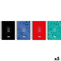 ENRI IDENTITY - Agenda 1/8 12 x 18 cm - 2025-2026 (5 Stuks)