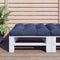vidaXL - Palletkussen - 70x70x12 - cm - stof - marineblauw