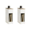 SoBuy FBT111-WNx2 - Nachtkastje Set van 2 - Smalle Bijzettafels met Lade - Wit (2 stuks)