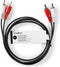 Nedis - Stereo-Audiokabel - 2x RCA Male - Vernikkeld - 1.50 m - Zwart