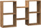 vidaXL - Wandschap - 96x18x60 - cm - bewerkt - hout - artisanaal - eikenkleurig