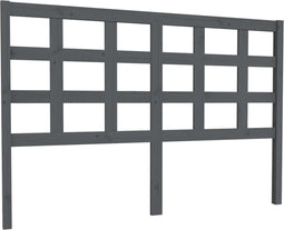 vidaXL - Hoofdbord - 145,5x4x100 - cm - massief - grenenhout - grijs