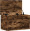 vidaXL - Opbergbox - 60x35x35 - cm - bewerkt - hout - gerookt - eikenkleurig