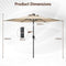 Coast Zonnescherm - Terrasparasol met LED-verlichting - 230 x 230 x 225 cm - Beige