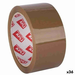 Plakband Apli Helder 36 Stuks Verpakking 48 mm x 66 m Bruin