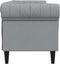 vidaXL - Driezitsbank - Chesterfield-stijl - stof - lichtgrijs