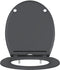 vidaXL - Snelle - Afneembare - Toiletbril - met - Softclose - Duroplast - Antra