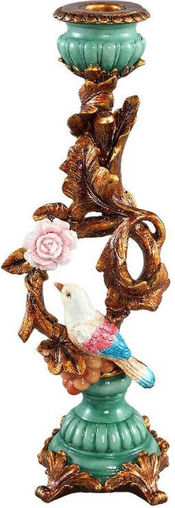 PTMD Sing Kandelaar Vogel - 12 x 9 x 34 cm - Poly - Brons