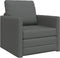 vidaXL - Vloer - Sofa - Bed - 2-in-1 - Donkergrijs - 74x77x81 - cm - Stof