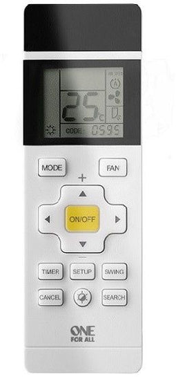 One For All URC1035 - Universele Airco Afstandsbediening - 5 Modi - LCD met Verlichting