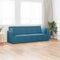 vidaXL - Vloersofa - Bed - 2-in-1 - Blauw - 213x144x60 - cm - Velours