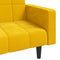 vidaXL - Slaapbank - 2-zits - met - 2 - kussens - fluweel - geel