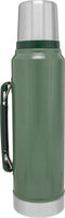 Stanley Classic Legendary Bottle 1L | Hammertone Green | Thermosfles houdt 24 uur warm of koud | Vaatwasserbestendig | Roestvrijstalen Thermoskan | Lekvrij | BPA-Vrij