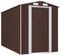 vidaXL - Tuinschuur - 192x357x223 - cm - gegalvaniseerd - staal - donkerbruin