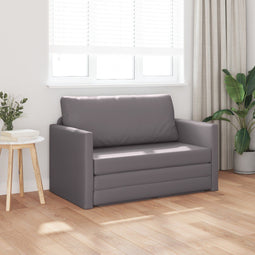 vidaXL - Ligbed/Sofa - 2-in-1 - Grijs - 124x71x78 - cm - Kunstleer