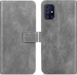 iMoshion Hoesje Geschikt voor Samsung Galaxy M31s Hoesje Met Pasjeshouder - iMoshion Luxe Bookcase - Grijs