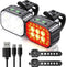 Travelhawk Fietsverlichting - Fietsverlichting Set - Oplaadbaar LED Voorlicht en Achterlicht - Rood en Wit