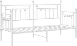 vidaXL - Ligbedframe - Wit - 75x190 - cm - Staal