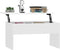 vidaXL - Salontafel - 80x50,5x41,5 - cm - bewerkt - hout - hoogglans - wit