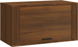 vidaXL - Wandschoenenkast - 70x35x38 - cm - massief - grenenhout - bruineiken