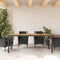 vidaXL Tuintafel met acaciahouten blad 190x90x75 cm poly rattan zwart