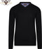 Cappuccino Italia Pullover - Heren Sweater - 50% Katoen 50% Acryl - Zwart - Maat XXL