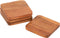 J-Line onderzetter Vierkant Acacia - hout - naturel - 4 stuks
