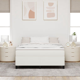 vidaXL - Bed - Frame - Crème - 140x200 - cm - Corduroy - Stof
