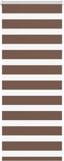 vidaXL - Zebra - rolgordijn - 55x100 - cm - stofbreedte - 50,9 - cm - polyester - bruin