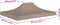 vidaXL - Partytentdak 270 g/m² - 410 x 280 cm - taupe