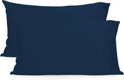 Kussensloop HappyFriday BASIC Marineblauw 50 x 75 cm (2 Stuks)