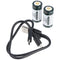 KEEPPOWER RCR123A - Li-Ion batterij 3V 1000mAh met micro USB - wit