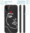 iMoshion Hoesje Geschikt voor Samsung Galaxy M11 / A11 Hoesje Siliconen - iMoshion Design hoesje - Wit / Zwart / Line Art Woman White