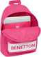 Laptop Backpack Benetton benetton Fuchsia (31 x 41 x 16 cm)