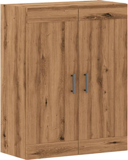 vidaXL - Dressoir - 69,5x34x90 - cm - bewerkt - hout - artisanaal - eikenkleur