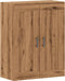 vidaXL - Dressoir - 69,5x34x90 - cm - bewerkt - hout - artisanaal - eikenkleur