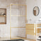 vidaXL - Inloopdouchewand - transparant - 100x195 - cm - ESG-glas - goudkleurig