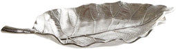 ESPRIT - Middenstuk - Zilverkleurig Aluminium Blad van een plant 37 X 18 X 4 cm