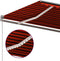 vidaXL - Luifel - automatisch - met - LED - windsensor - 400x300 - cm - oranje - bruin