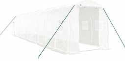 vidaXL - Tuinkas - met - stalen - frame - 20 - m² - 10x2x2 - m - wit