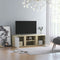 vidaXL - Tv-meubel - 120x34x37 - cm - bewerkt - hout - wit - en - sonoma - eikenkleurig