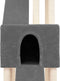 vidaXL - Kattenmeubel - met - sisal - krabpalen - 190 - cm - donkergrijs